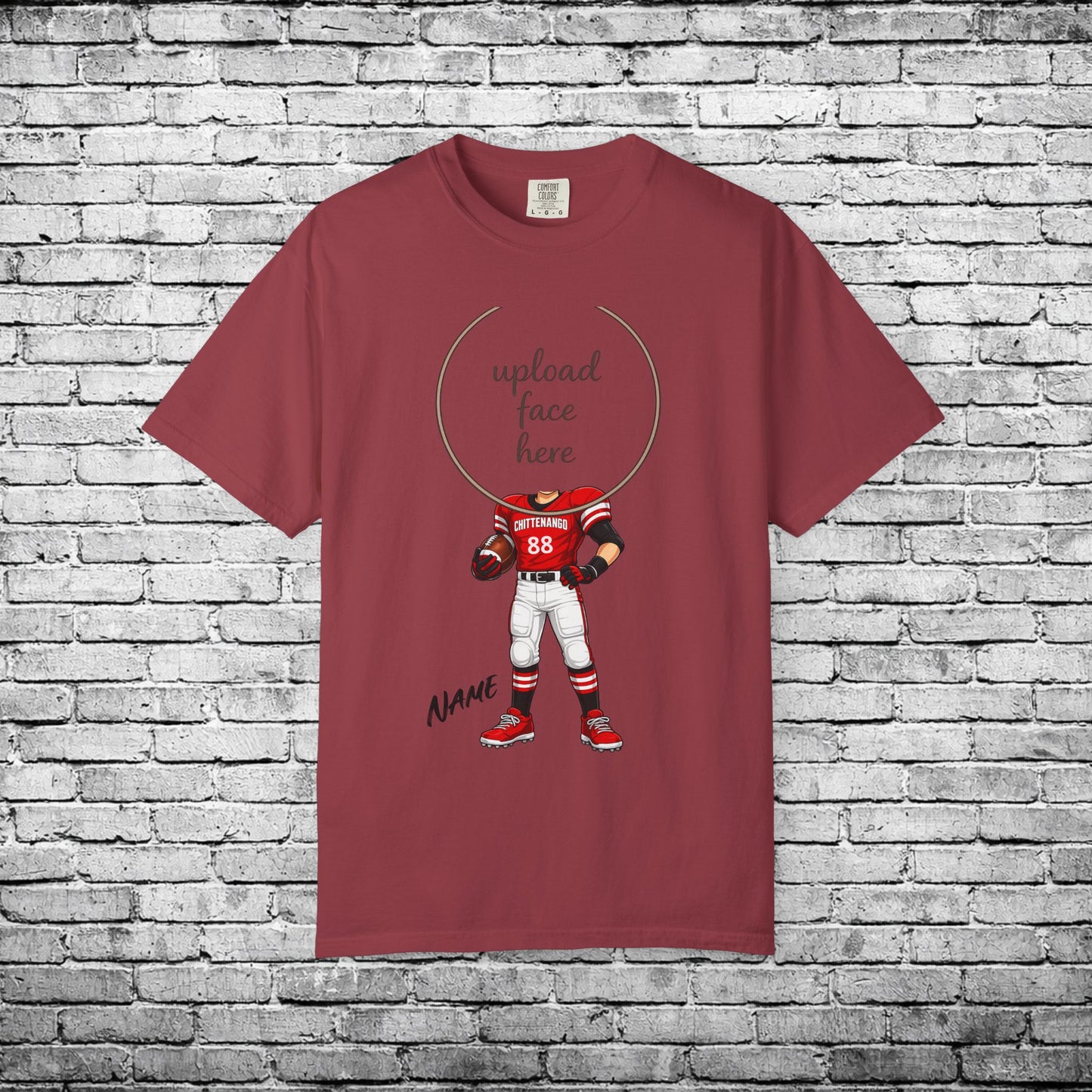 Chittenango Football Custom Caricature T - Comfort Colors Brand