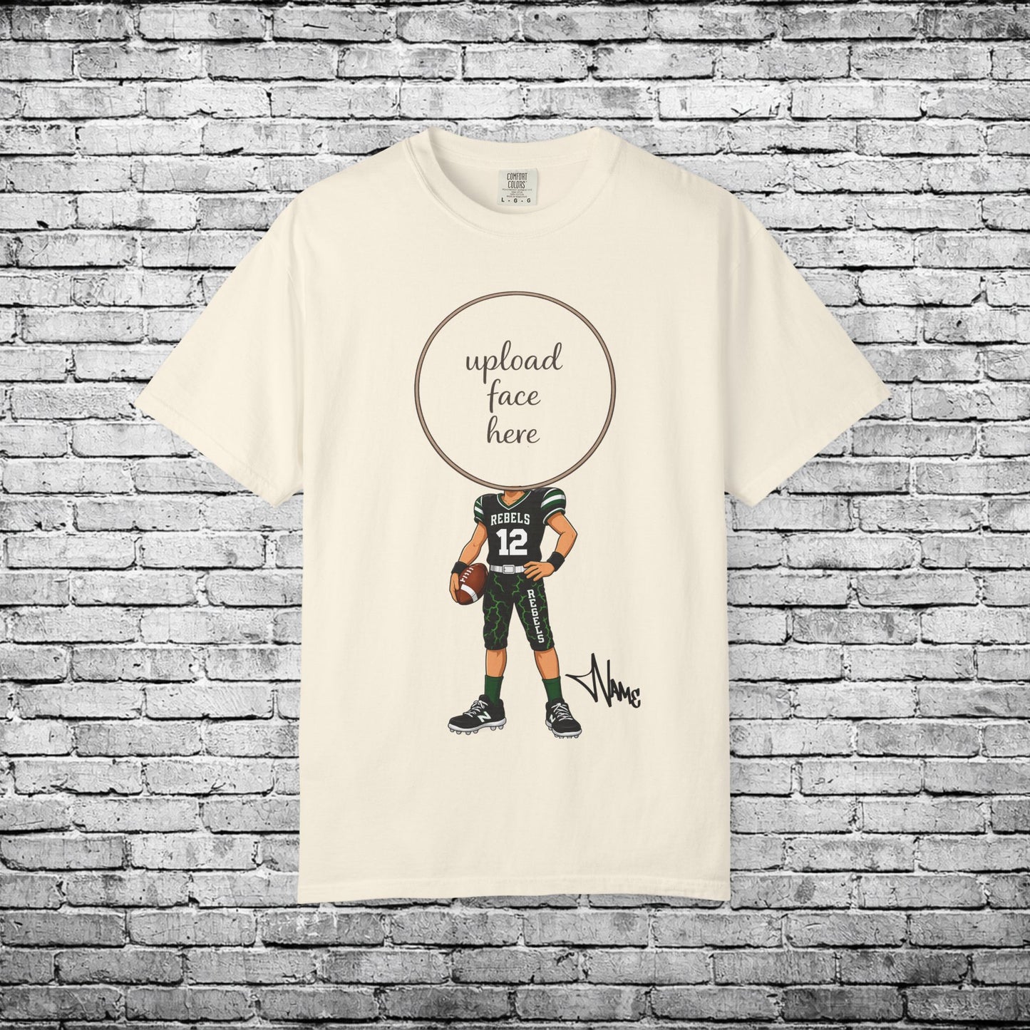 Rebels Football (Light Skin Tone) Custom Caricature T - Custom Colors Brand