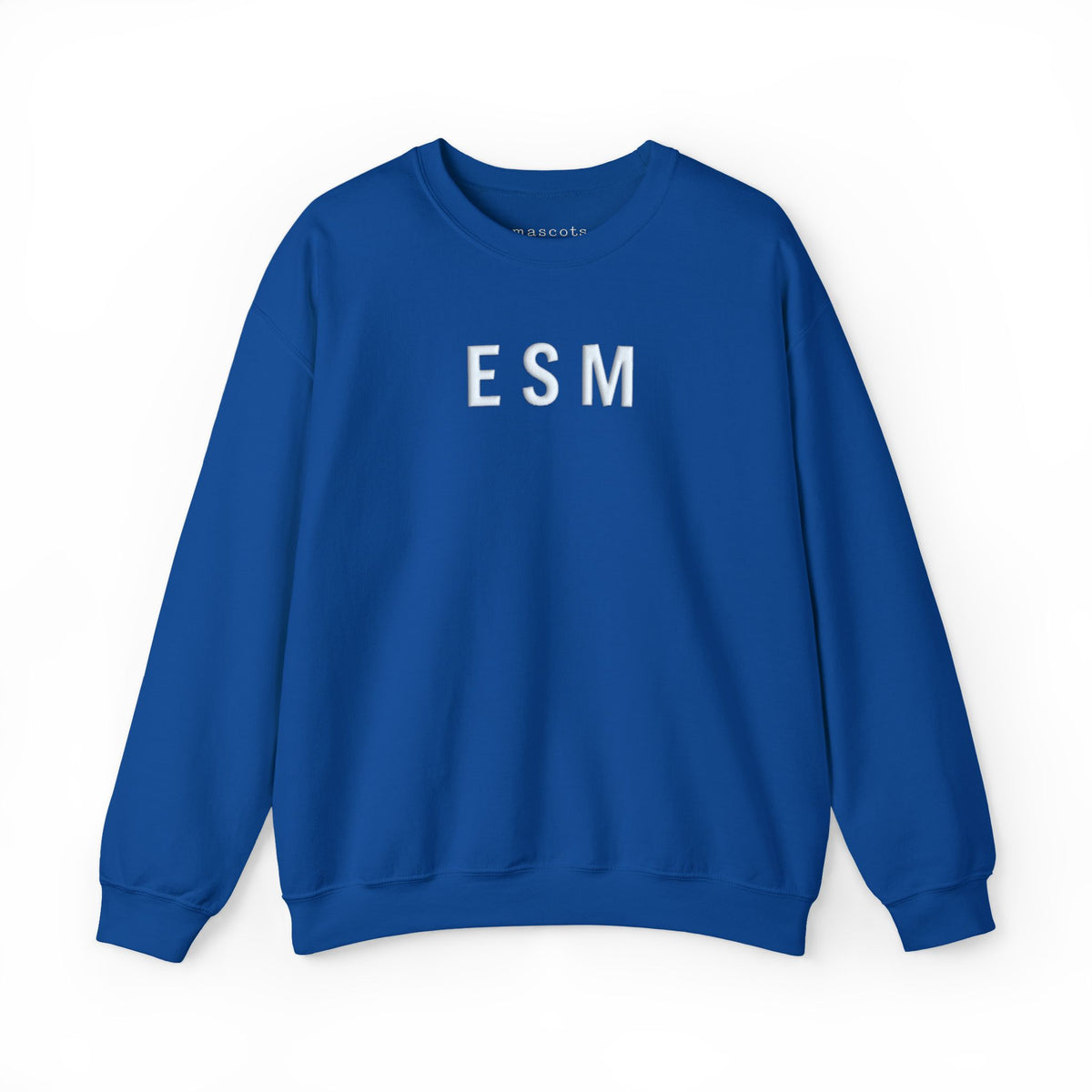 ESM White Puff Print Lettering Sweatshirt