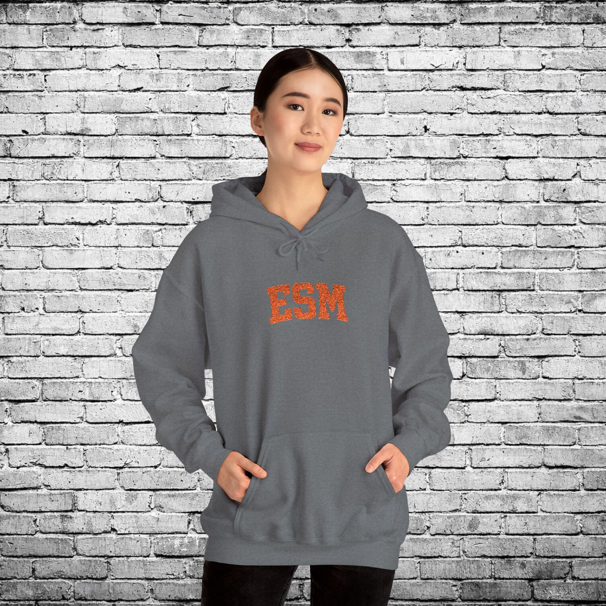 ESM Orange Embroidered Hoodie
