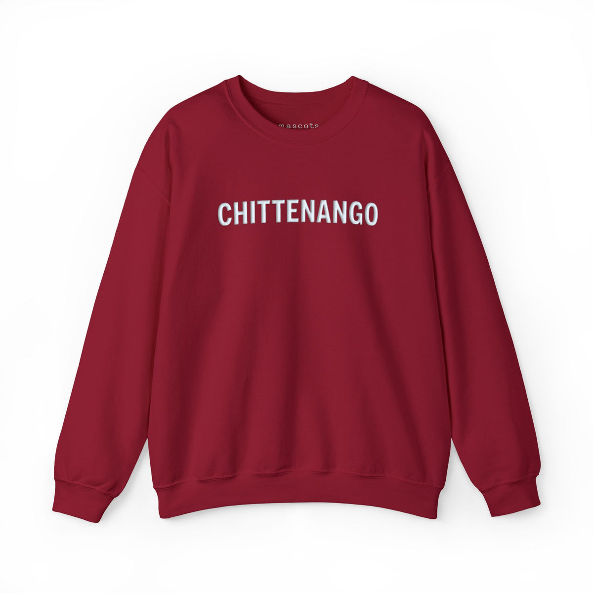 Chittenango White Puff Print Lettering Sweatshirt