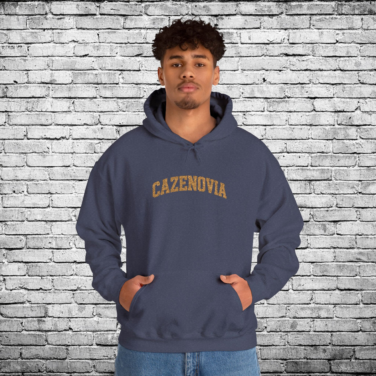 Cazenovia Gold Embroidered Hoodie