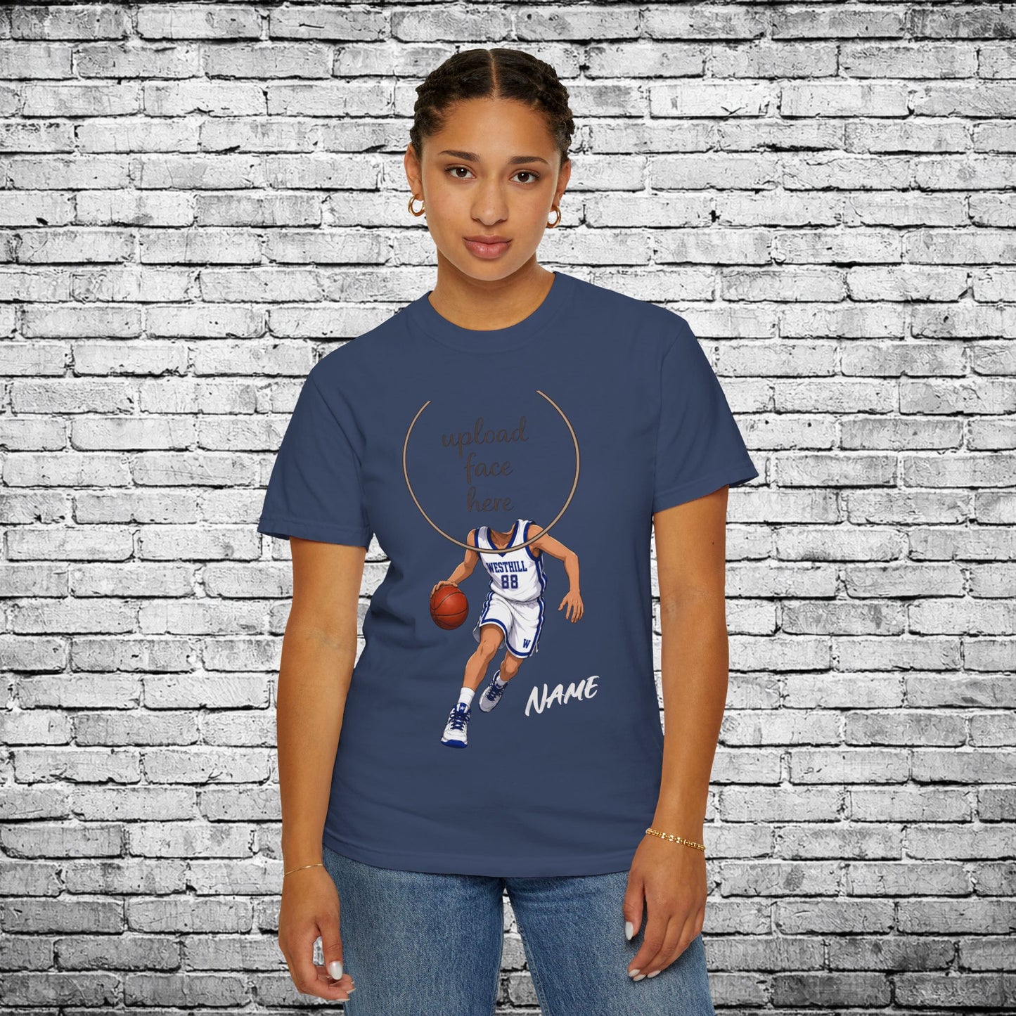 Westhill Basketball Custom Caricature T - Comfort Colors Brand