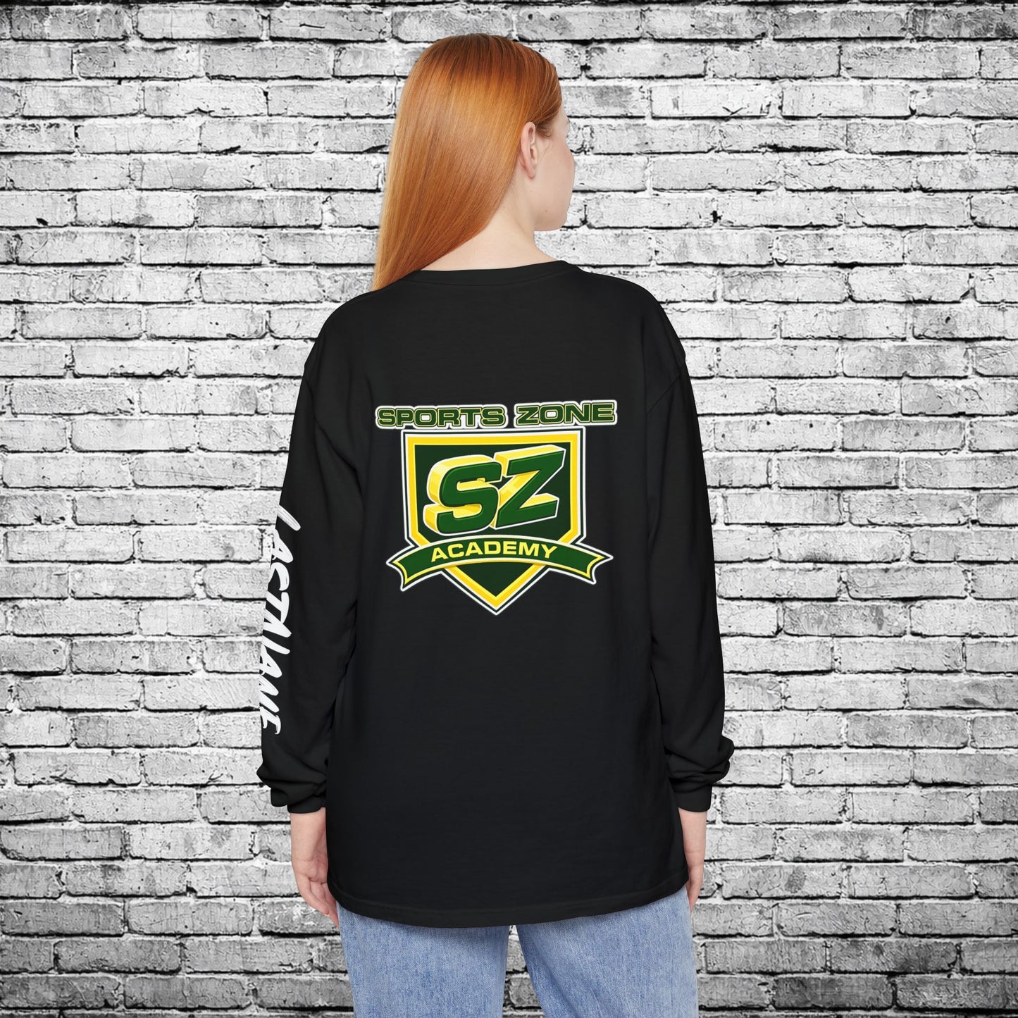 Sports Zone Custom Name and Number Long Sleeve T - Comfort Colors