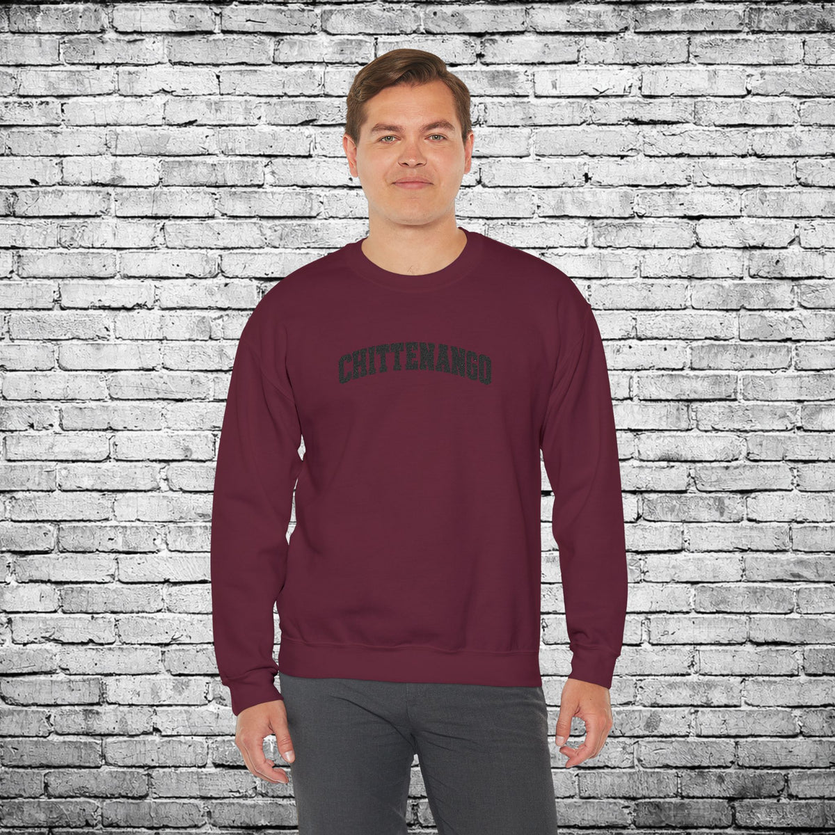 Chittenango Black Embroidered Sweatshirt