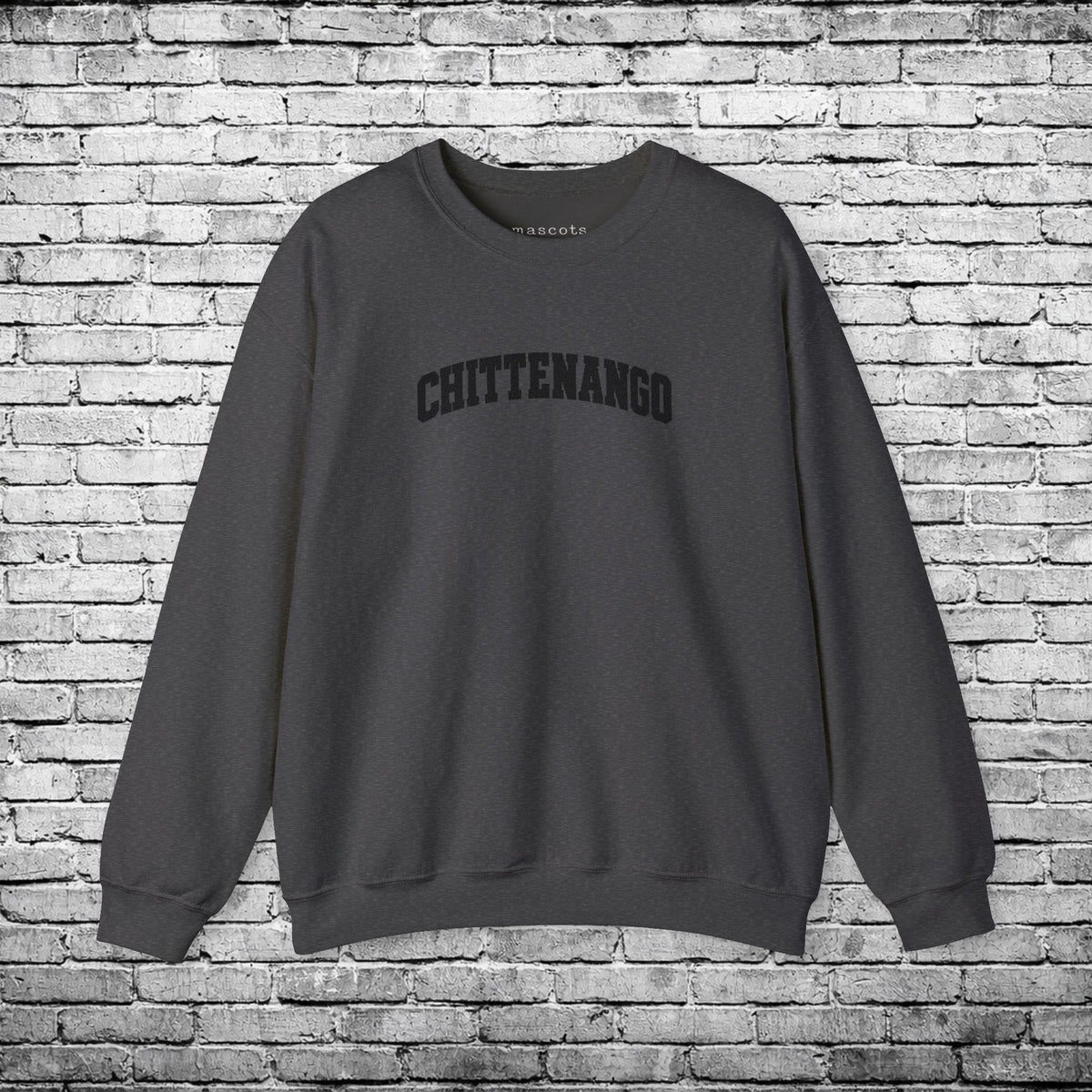 Chittenango Black Embroidered Sweatshirt