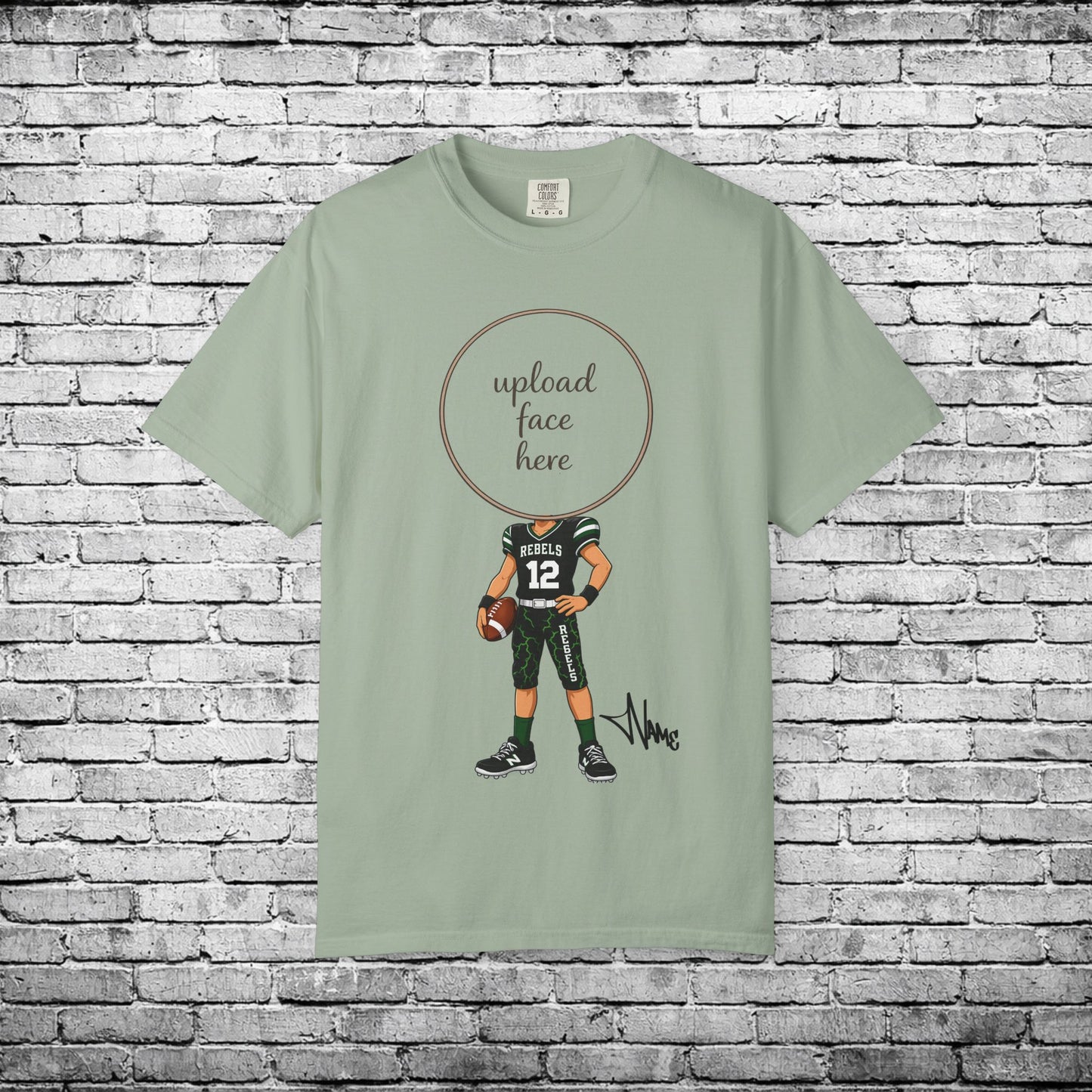 Rebels Football (Light Skin Tone) Custom Caricature T - Custom Colors Brand