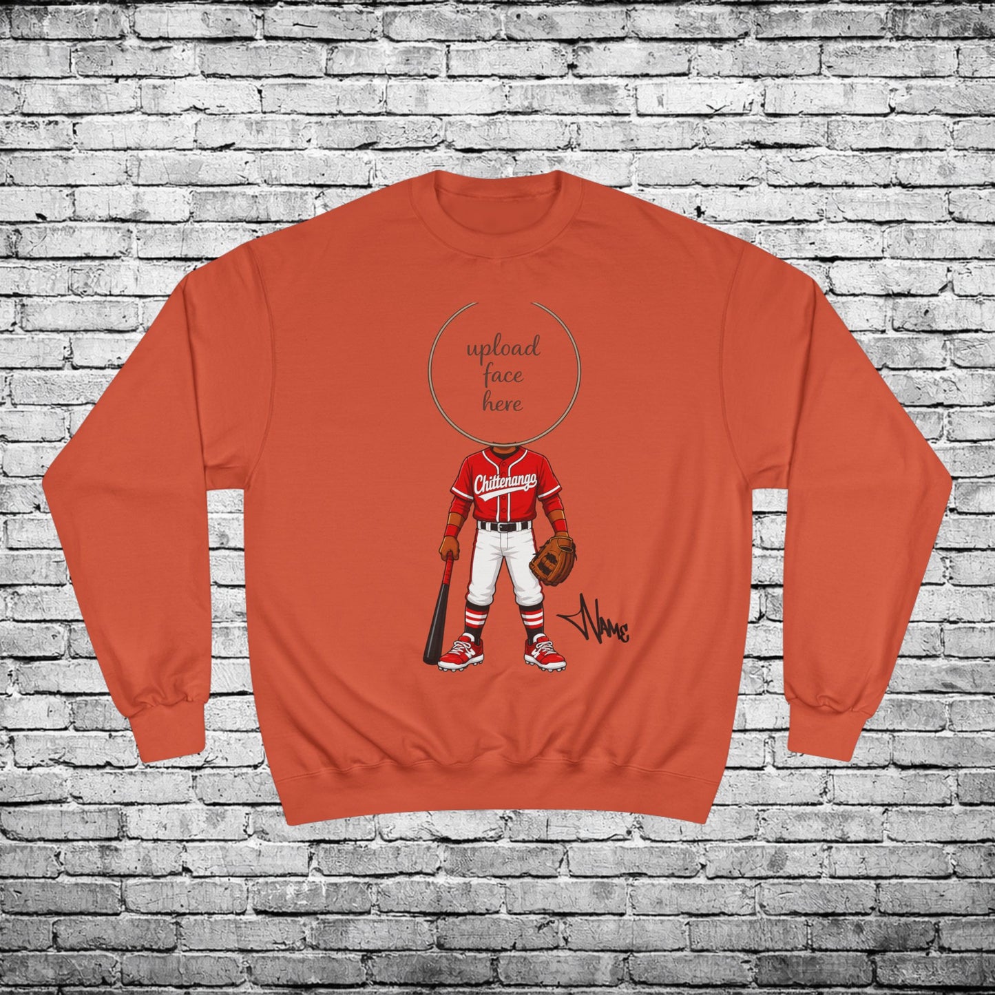 Chittenango Baseball Crewneck Sweatshirt (Dark Skin Tone) - Champion Brand