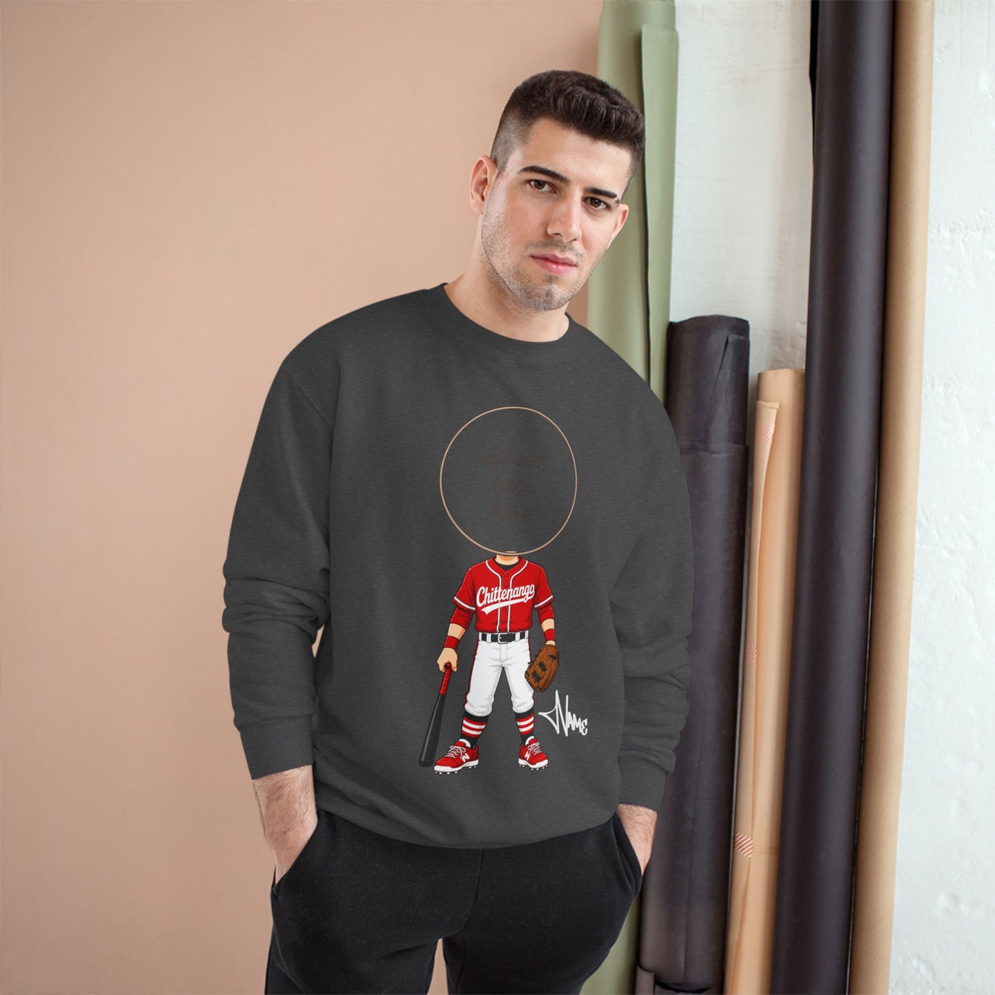 Chittenango Baseball Crewneck Sweatshirt (Light Skin Tone) - Champion Brand