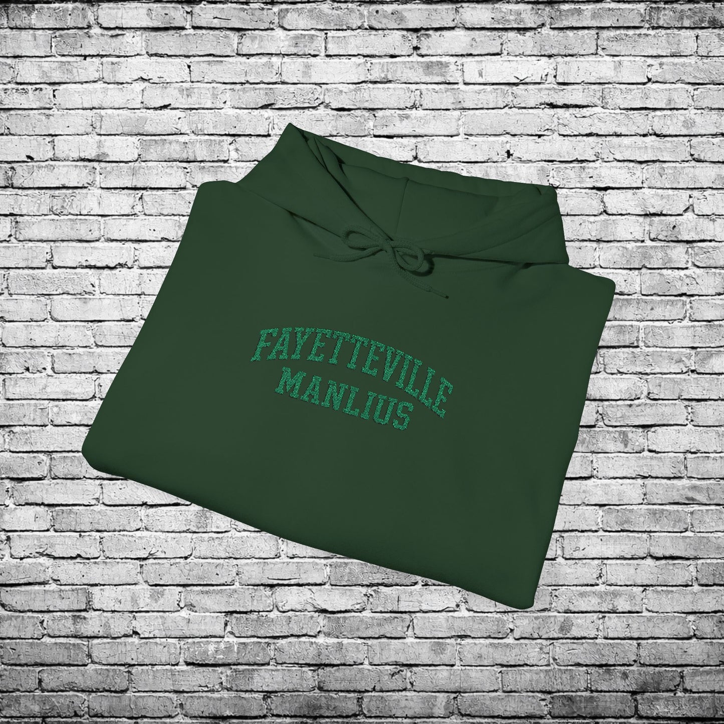Fayetteville Manlius Green Embroidered Hoodie