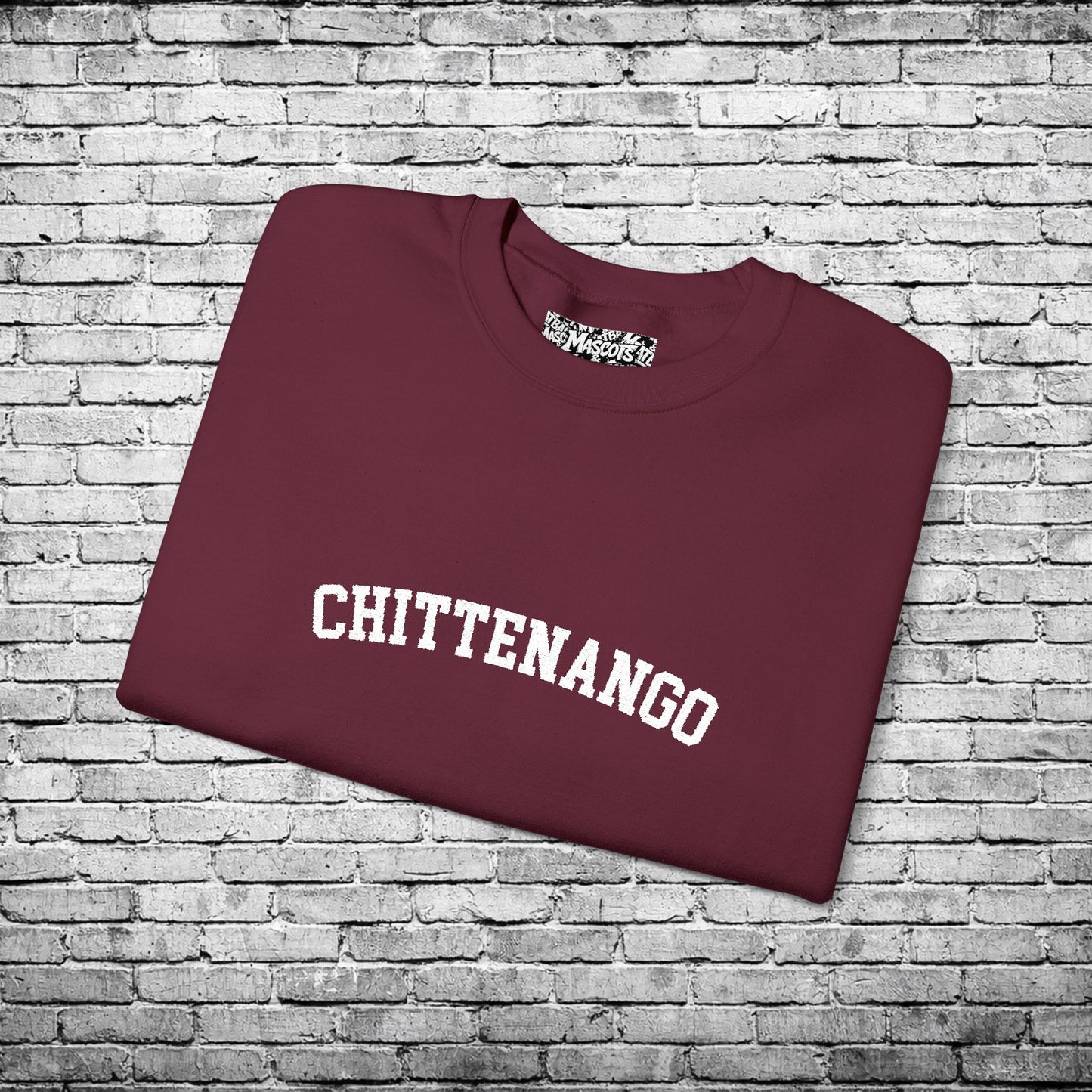 Chittenango White Embroidered Sweatshirt