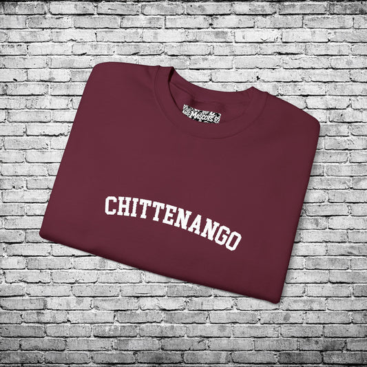 Chittenango White Embroidered Sweatshirt