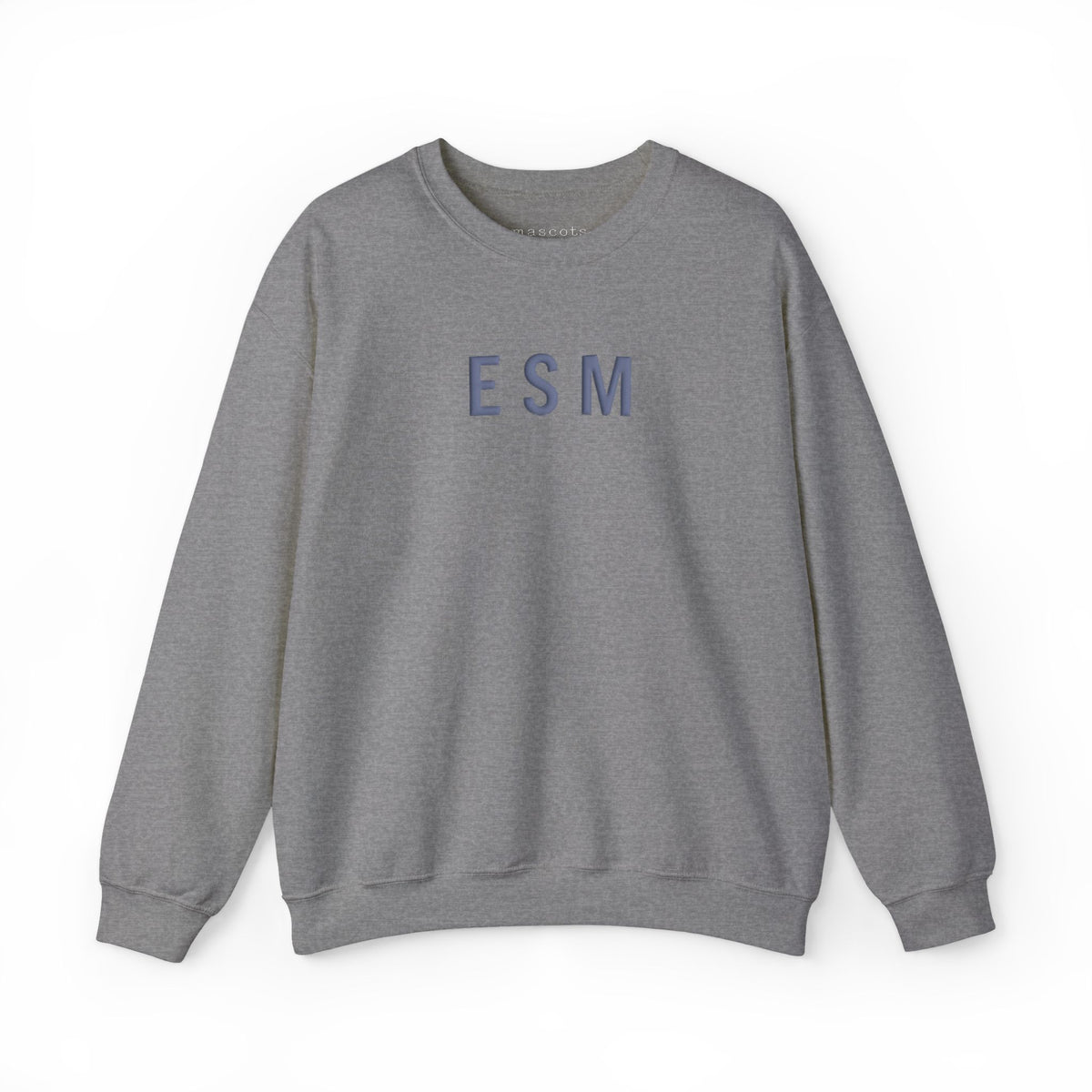 ESM Navy Puff Print Lettering Sweatshirt