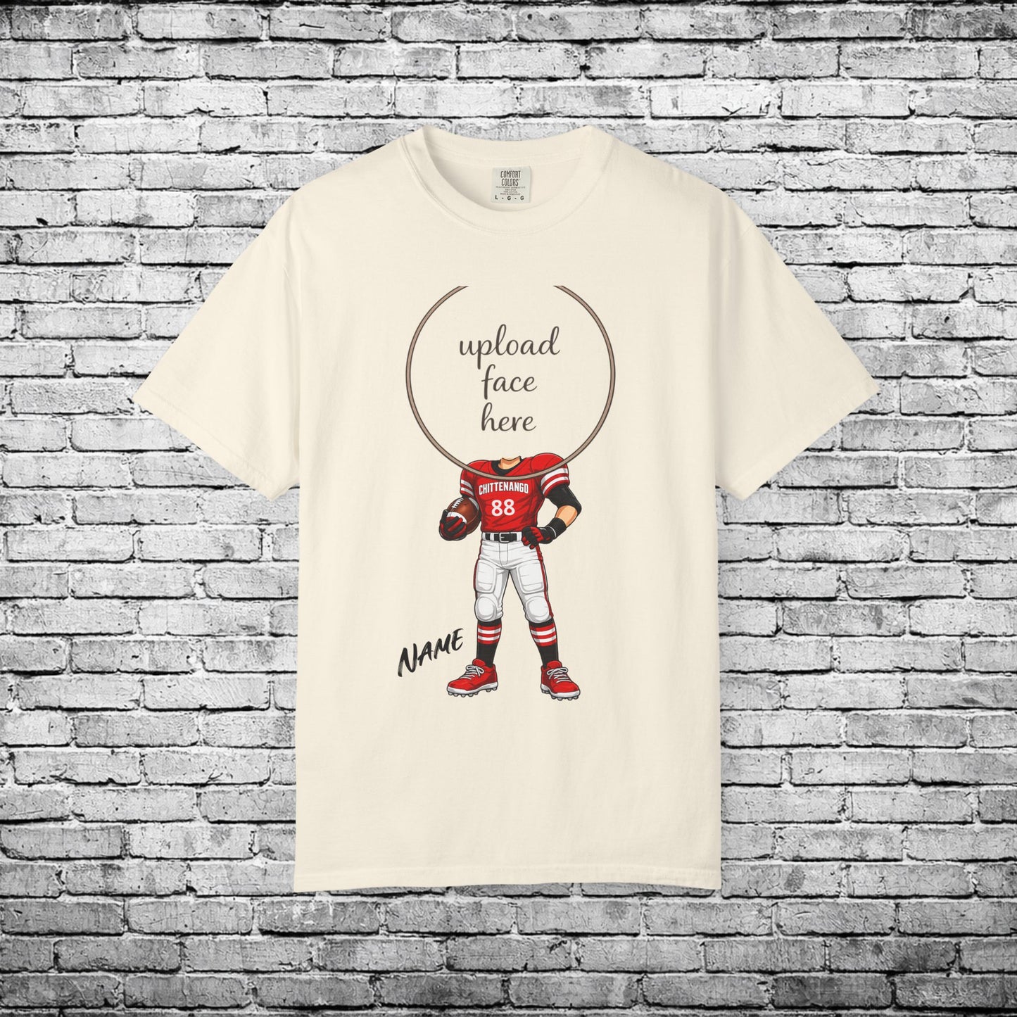 Chittenango Football Custom Caricature T - Comfort Colors Brand