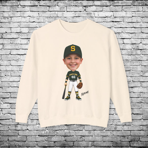 Sports Zone Custom Caricature Crewneck Sweatshirt - Comfort Colors
