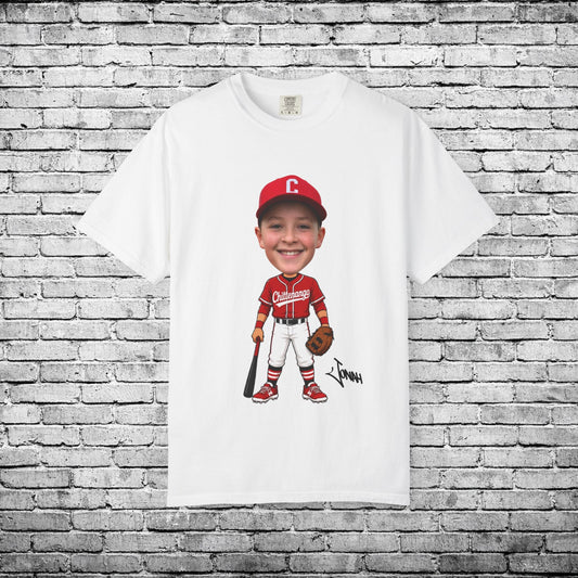 Chittenango Baseball Jonah (Medium Skin Tone) Custom Caricature T - Comfort Colors Brand