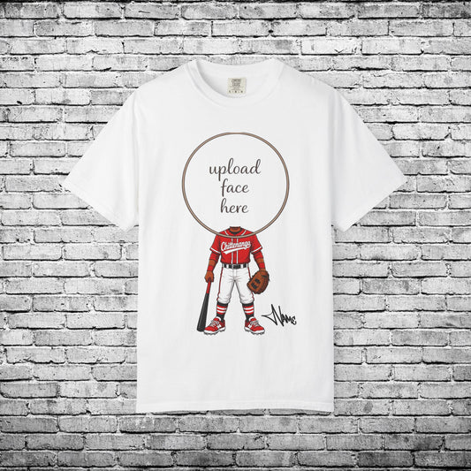 Chittenango Baseball (Dark Skin Tone) Custom Caricature T - Comfort Colors Brand