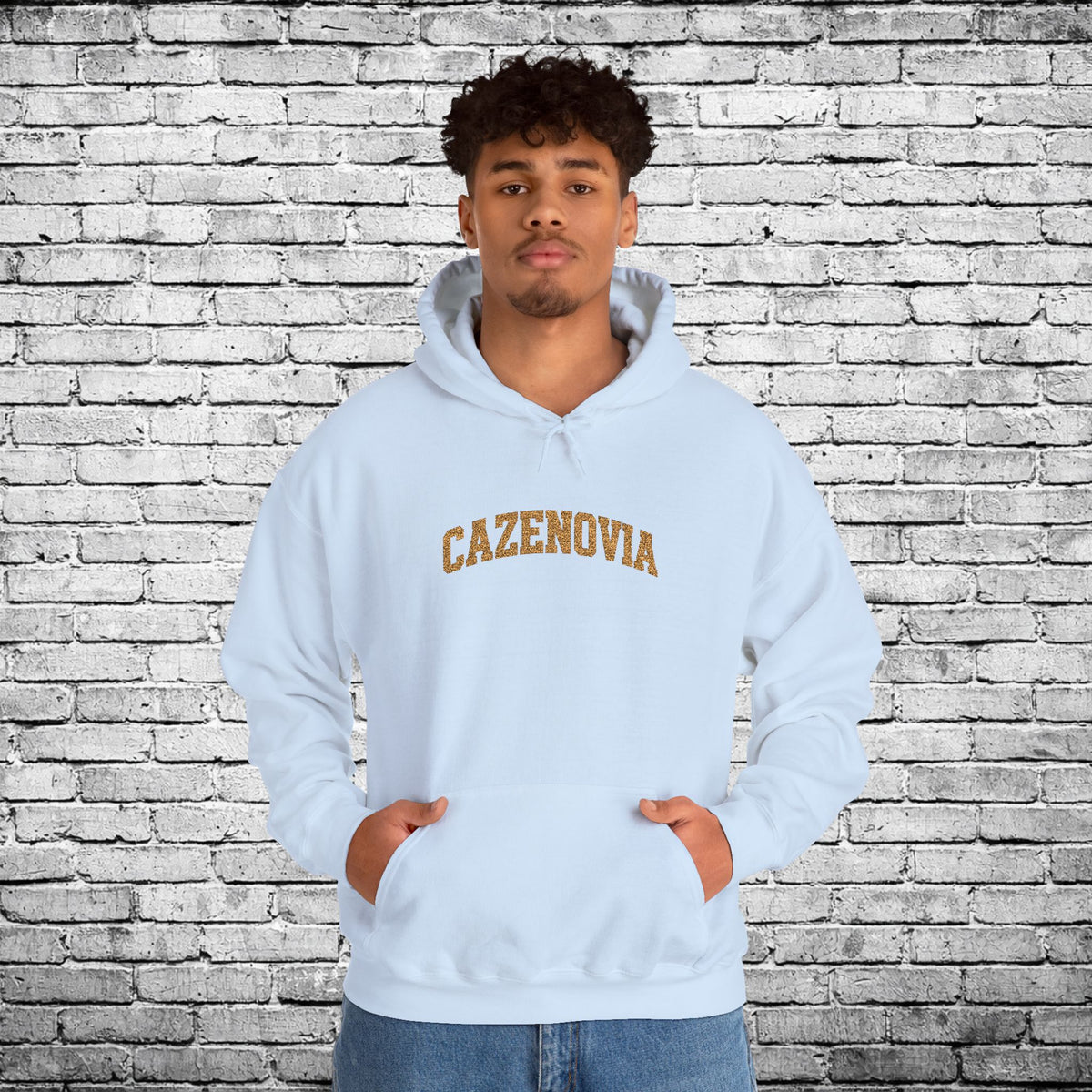 Cazenovia Gold Embroidered Hoodie