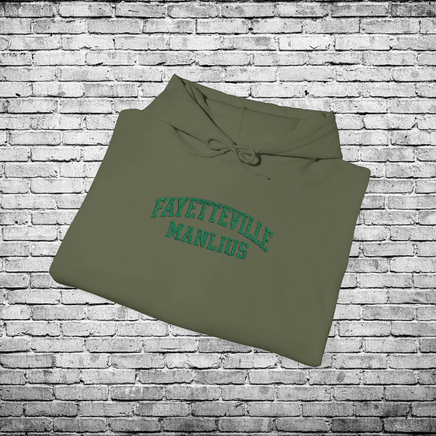 Fayetteville Manlius Green Embroidered Hoodie