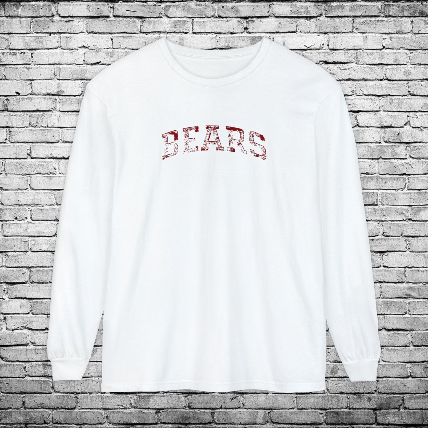 Chittenango Distressed Bears Long Sleeve T - Comfort Colors Brand