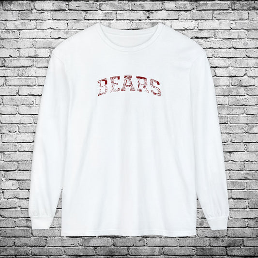 Chittenango Distressed Bears Long Sleeve T - Comfort Colors Brand