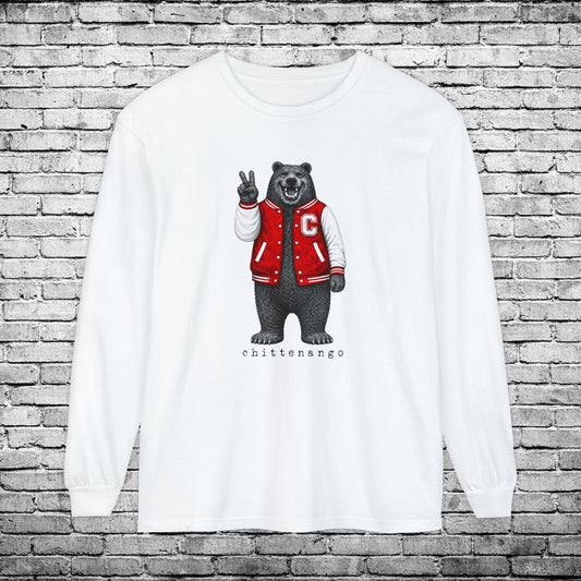 Chittenango Peace Bear Long Sleeve T - Comfort Colors Brand