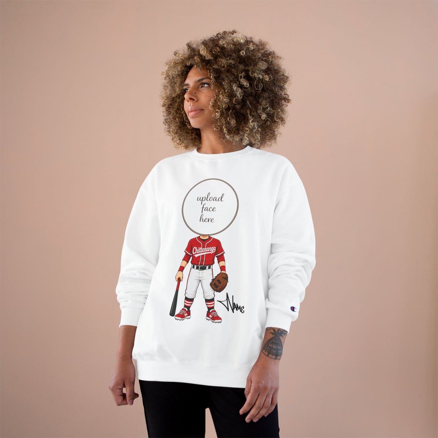 Chittenango Baseball Crewneck Sweatshirt (Light Skin Tone) - Champion Brand