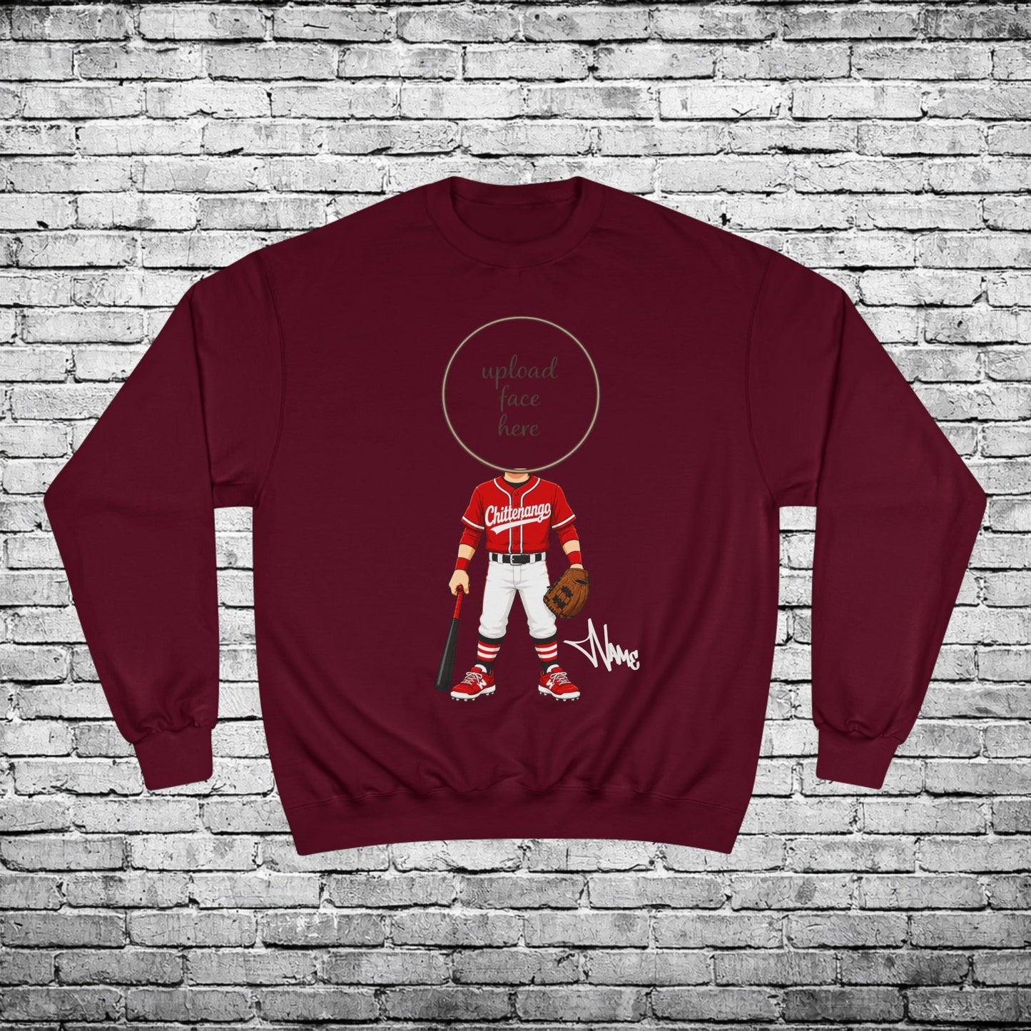 Chittenango Baseball Crewneck Sweatshirt (Light Skin Tone) - Champion Brand