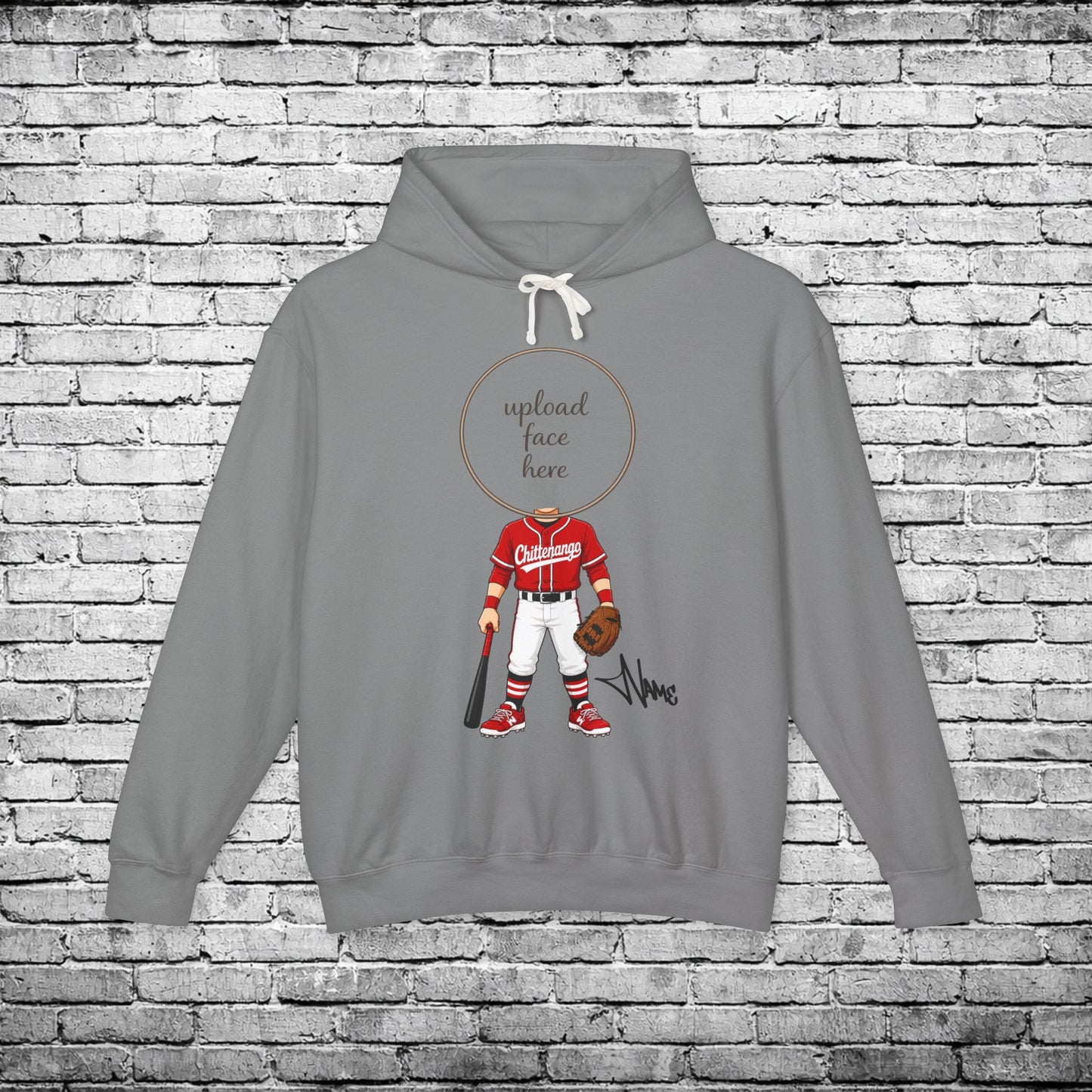 Chittenango Baseball (Light Skin Tone) Custom Caricature Hoodie - Comfort Colors Brand