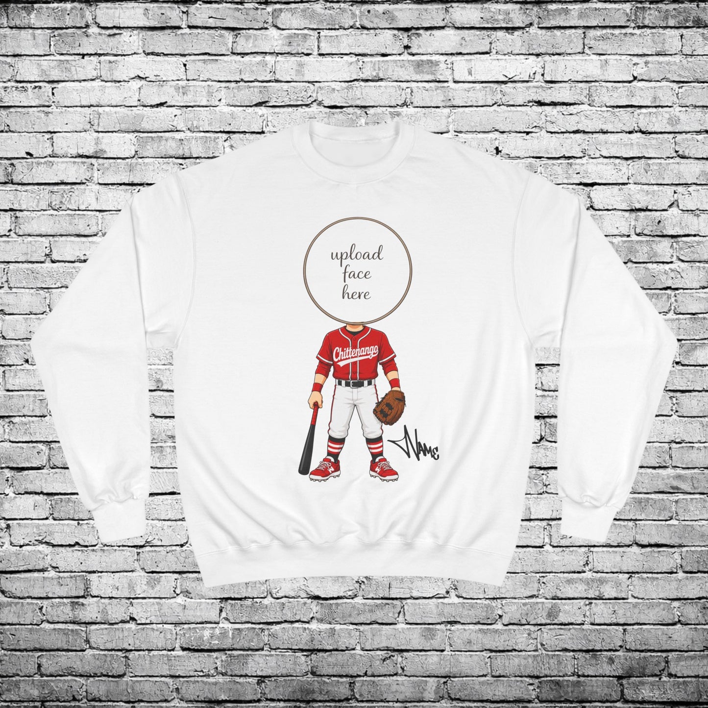 Chittenango Baseball Crewneck Sweatshirt (Light Skin Tone) - Champion Brand