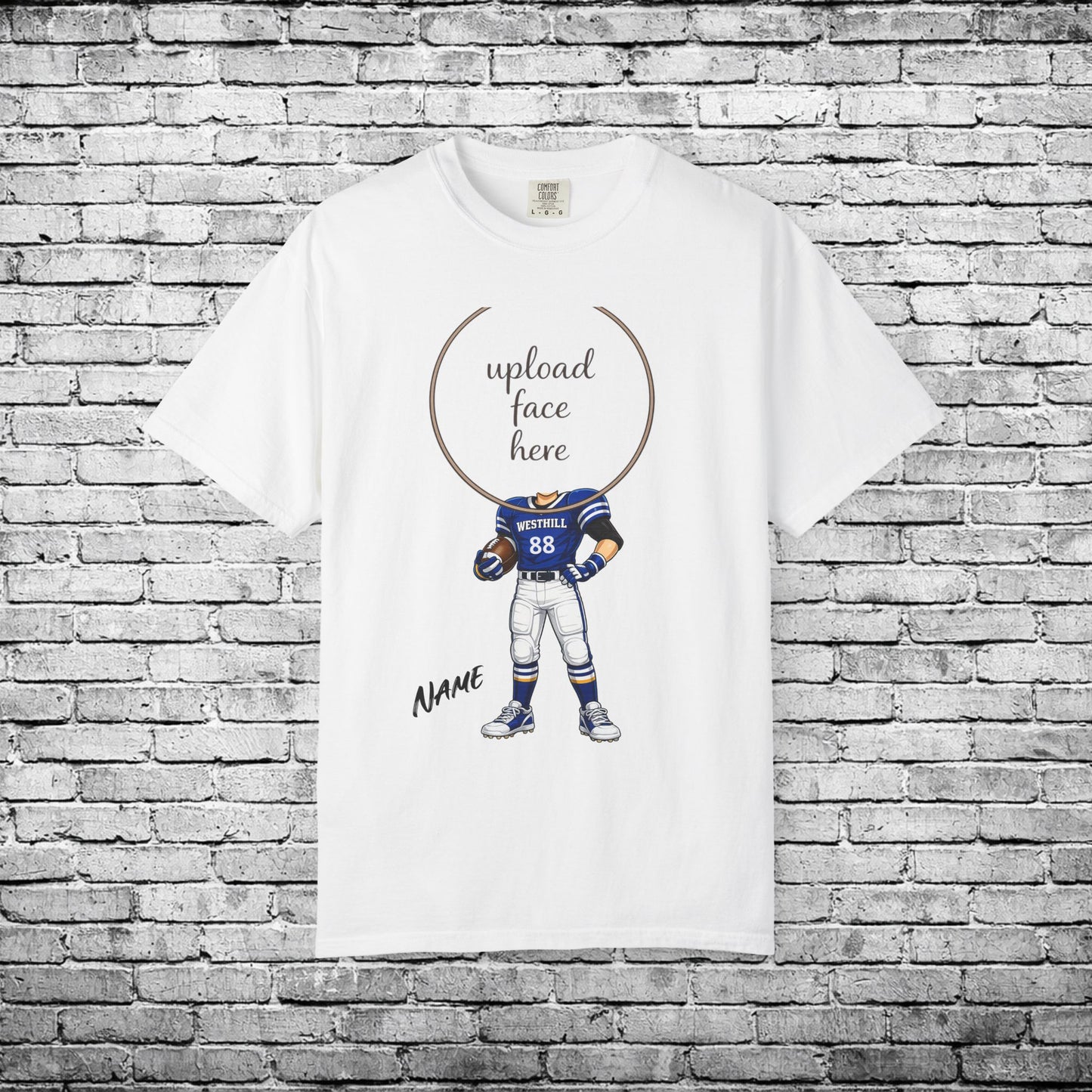 Westhill Football Custom Caricature T - Comfort Colors Brand