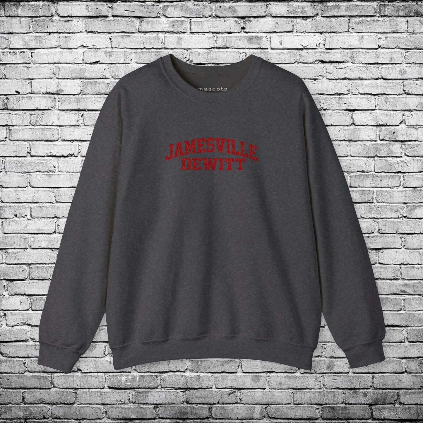 Jamesville Dewitt Red Embroidered Sweatshirt