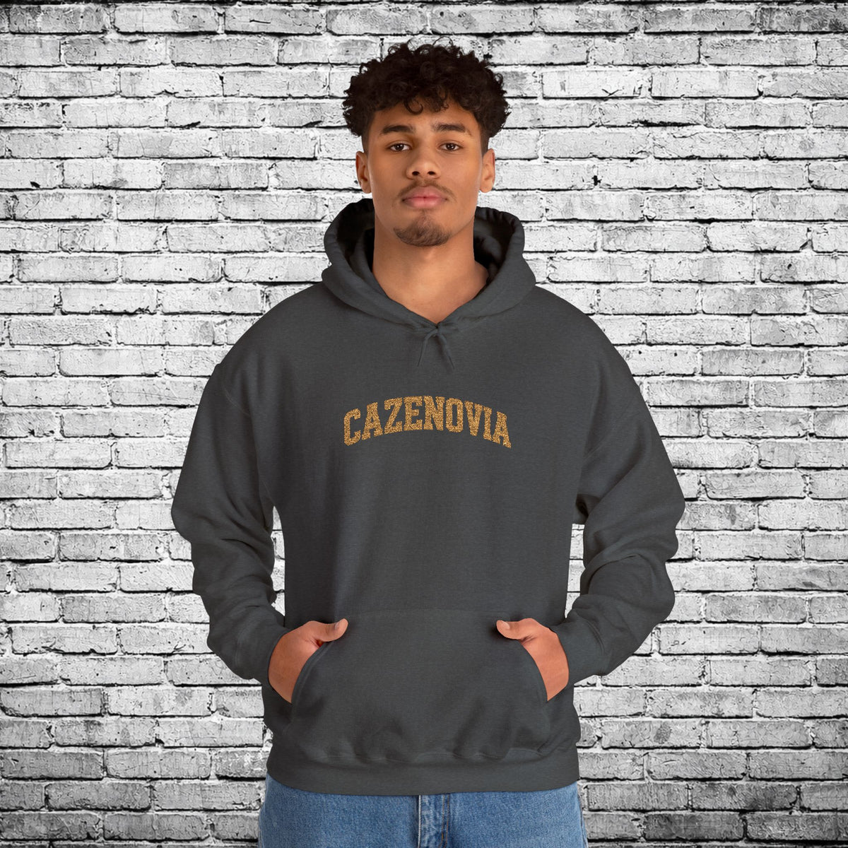 Cazenovia Gold Embroidered Hoodie
