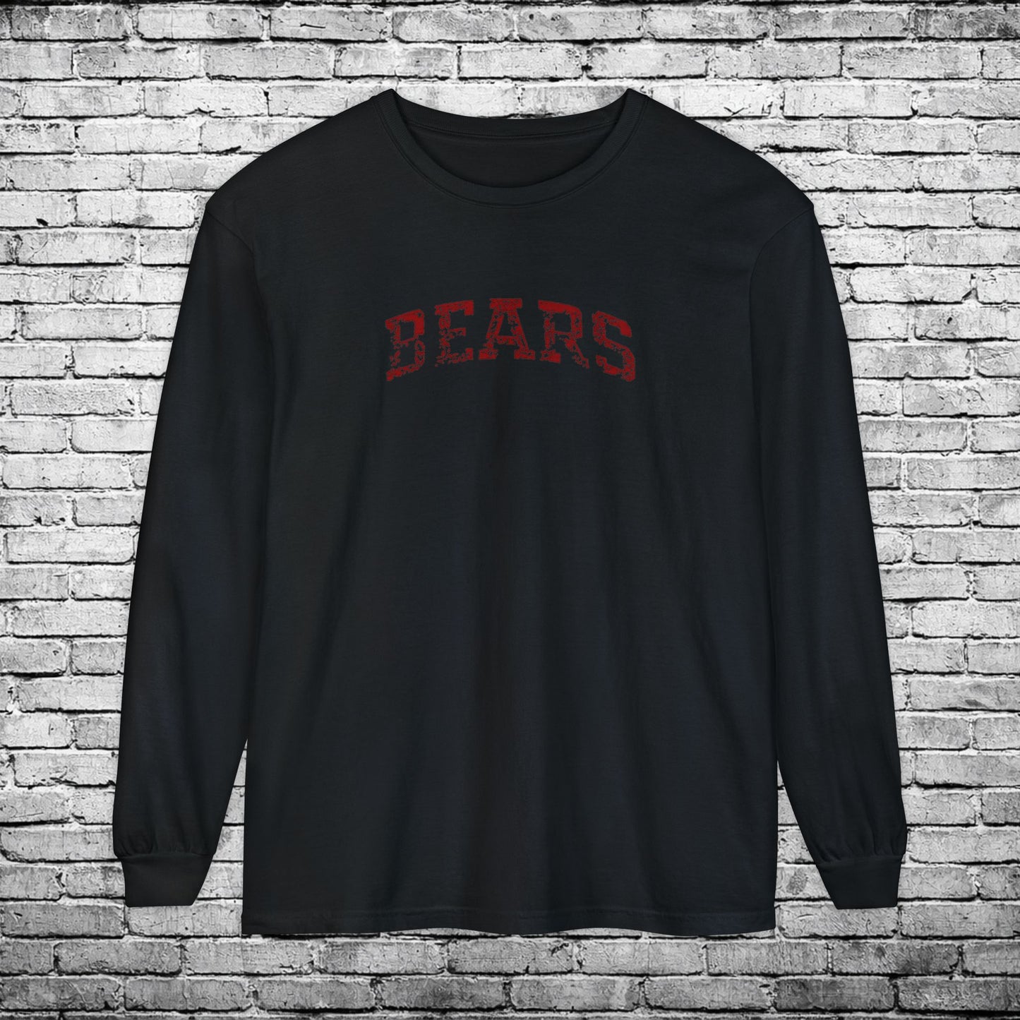 Chittenango Distressed Bears Long Sleeve T - Comfort Colors Brand