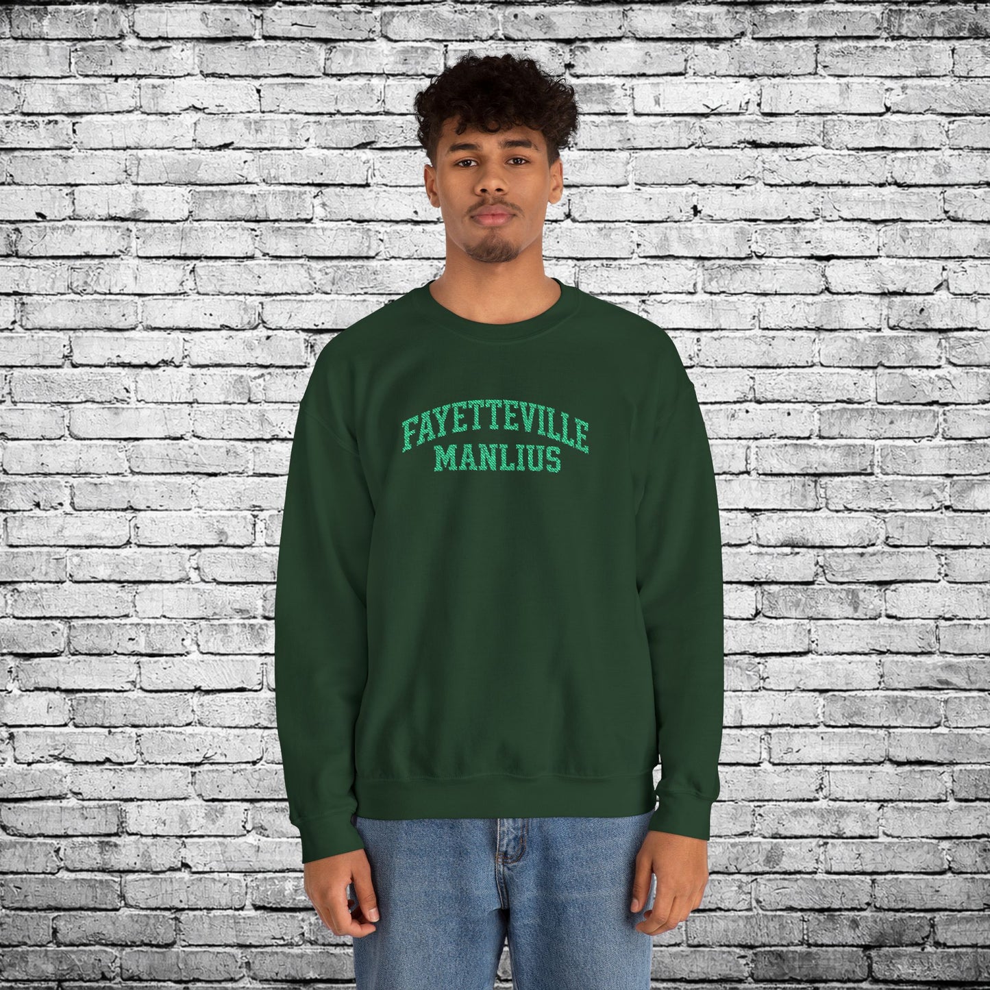 Fayetteville Manlius Green Embroidered Sweatshirt