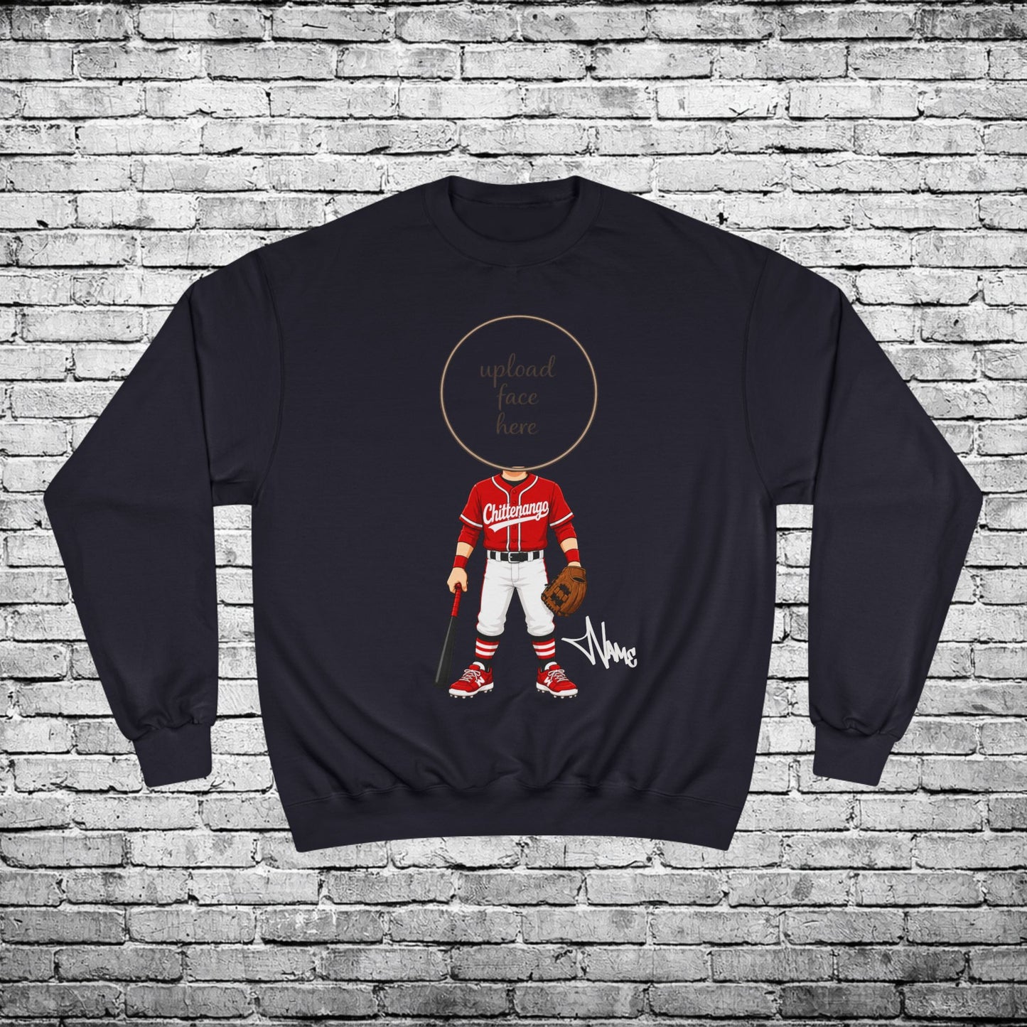Chittenango Baseball Crewneck Sweatshirt (Light Skin Tone) - Champion Brand