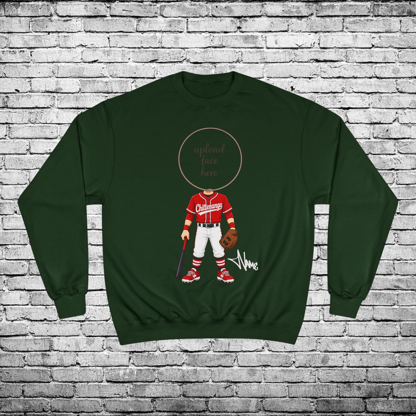 Chittenango Baseball Crewneck Sweatshirt (Light Skin Tone) - Champion Brand