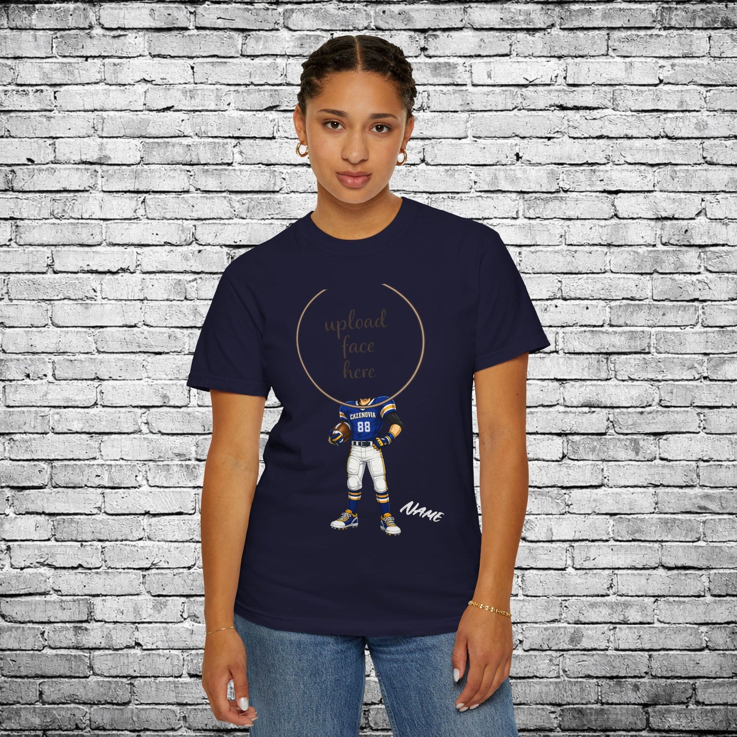 Cazenovia Football Custom Caricature T - Comfort Colors Brand