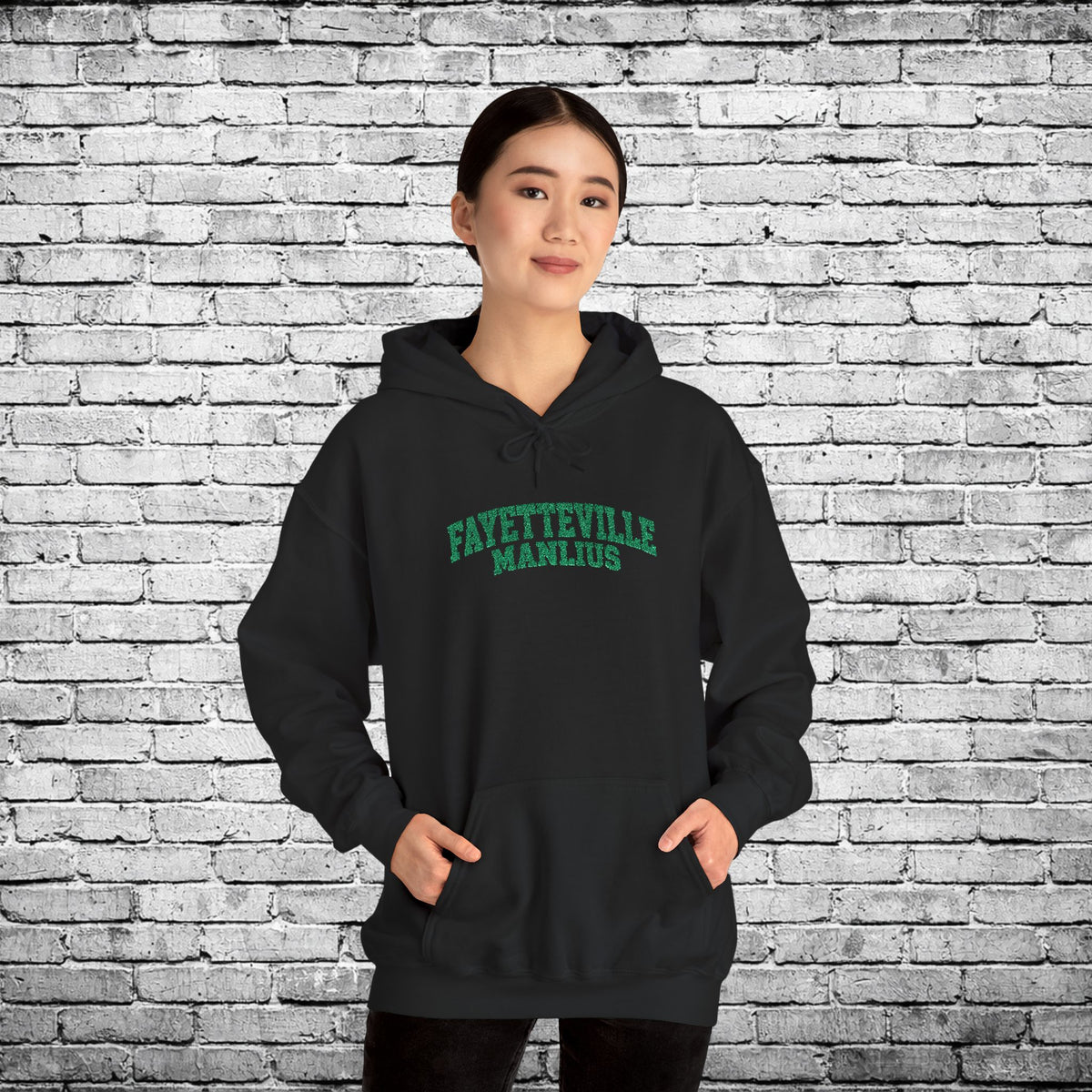 Fayetteville Manlius Green Embroidered Hoodie