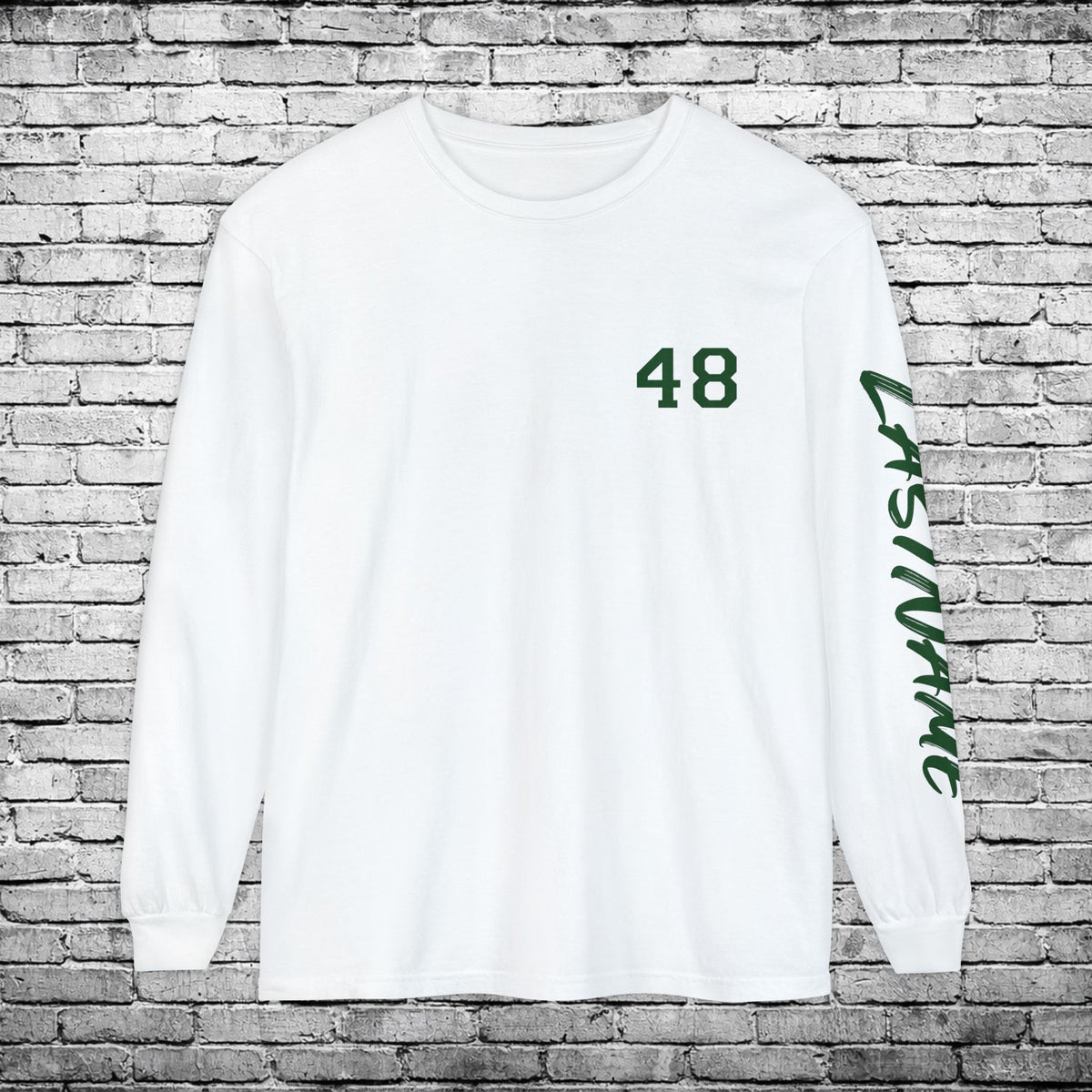 Sports Zone Custom Name and Number Long Sleeve T - Comfort Colors
