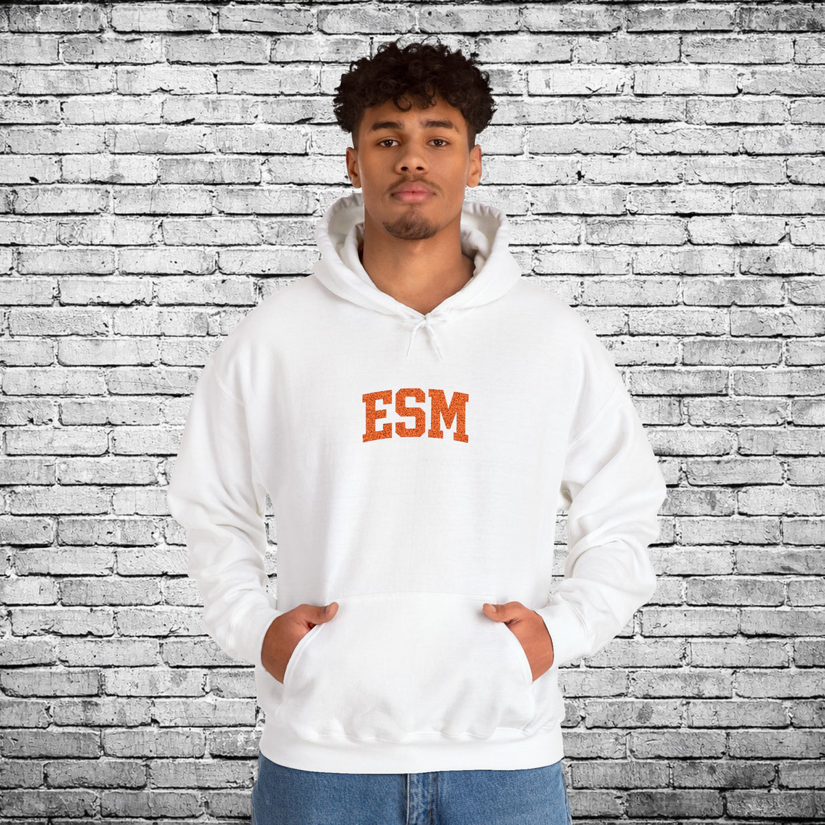 ESM Orange Embroidered Hoodie