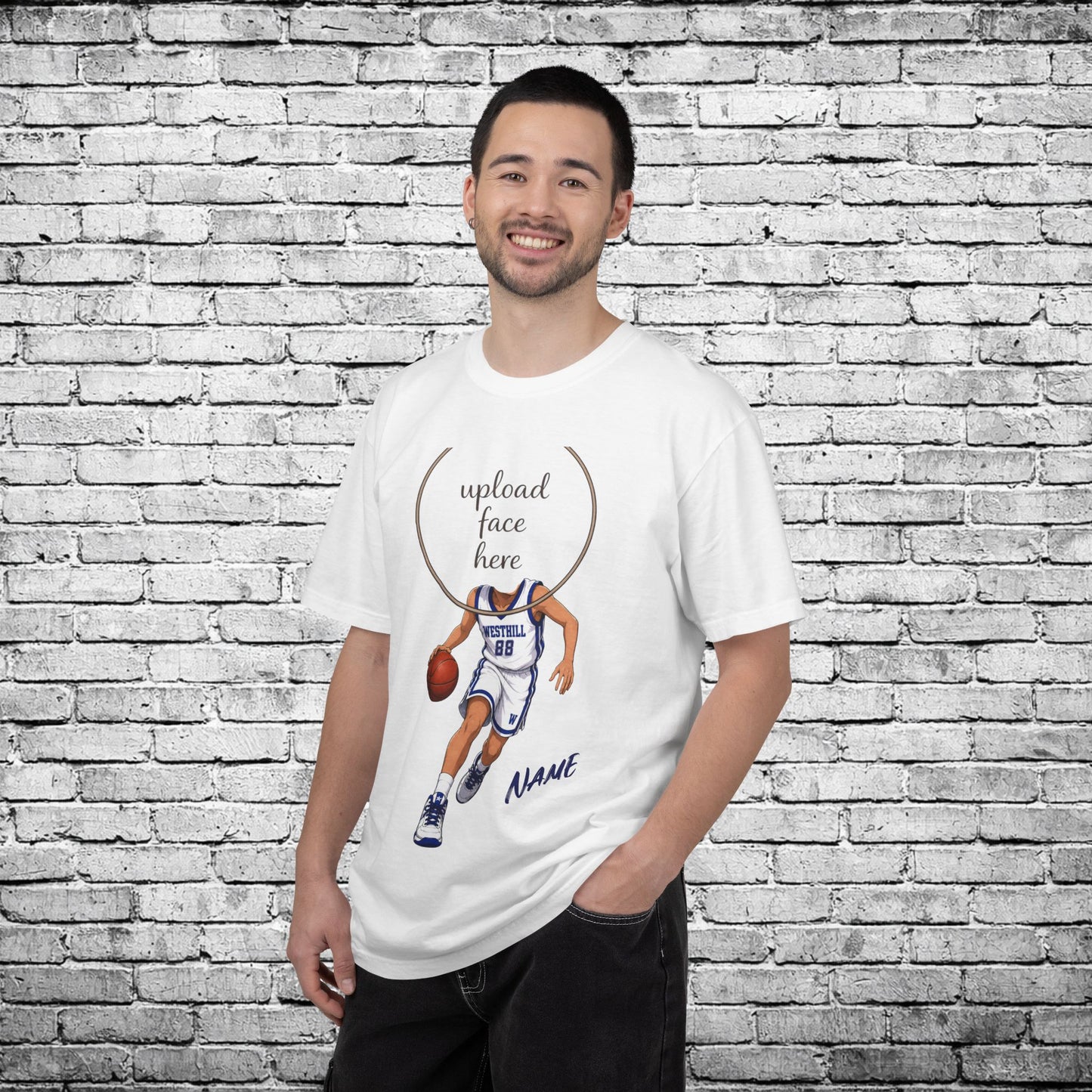 Westhill Basketball Custom Caricature T - Comfort Colors Brand