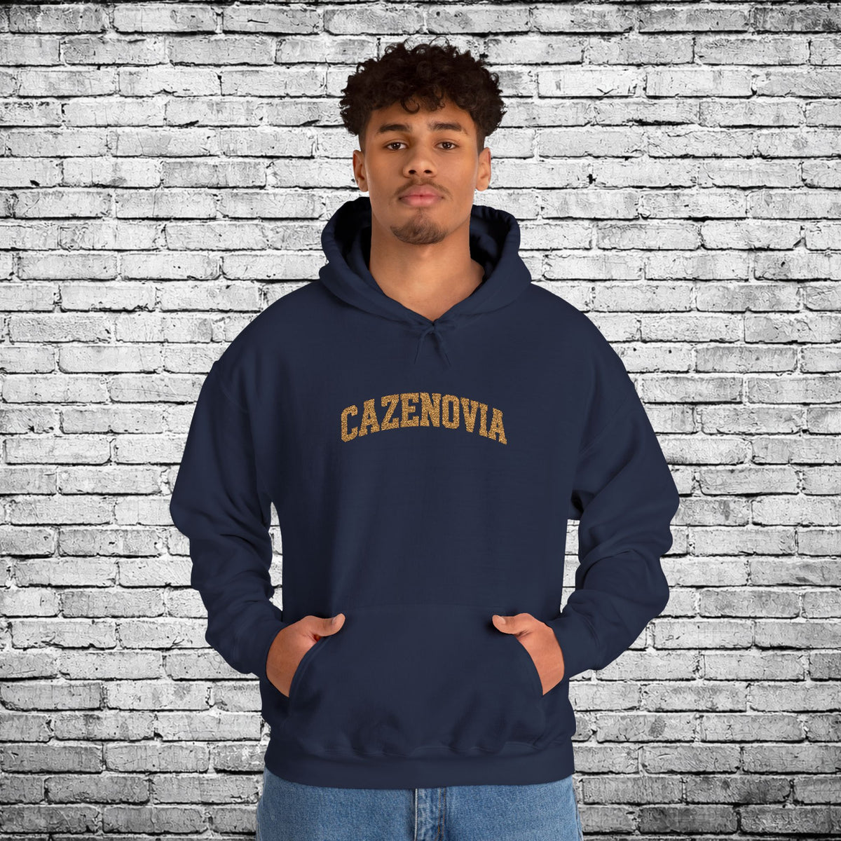 Cazenovia Gold Embroidered Hoodie