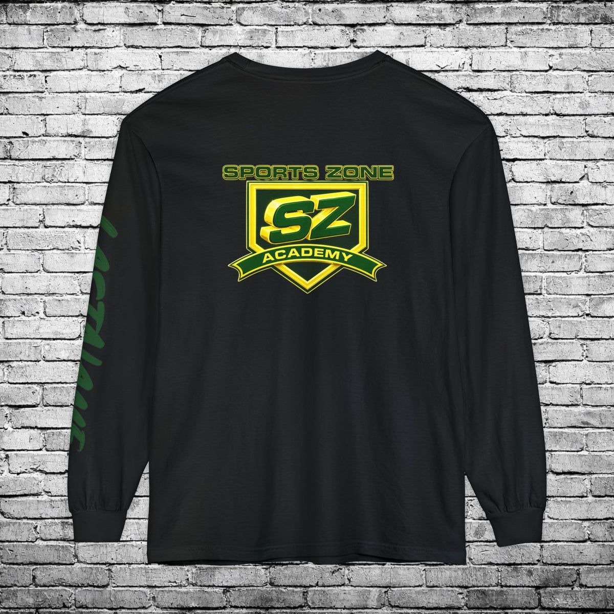 Sports Zone Custom Name and Number Long Sleeve T - Comfort Colors