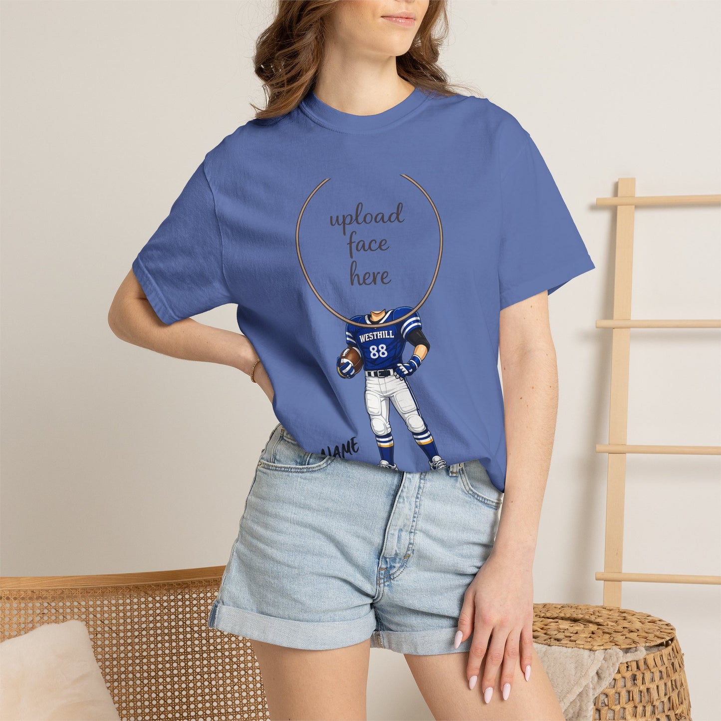 Westhill Football Custom Caricature T - Comfort Colors Brand