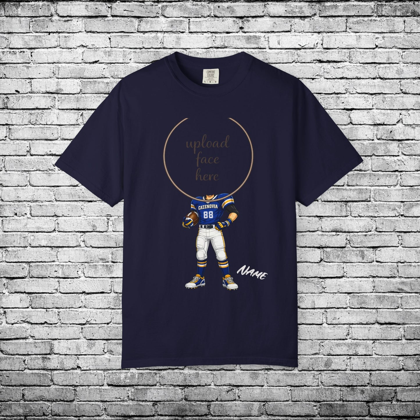 Cazenovia Football Custom Caricature T - Comfort Colors Brand