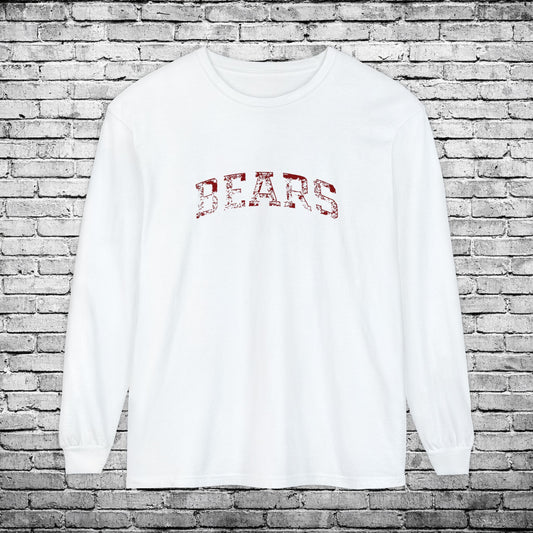 Chittenango Distressed Bears Long Sleeve T - Comfort Colors Brand