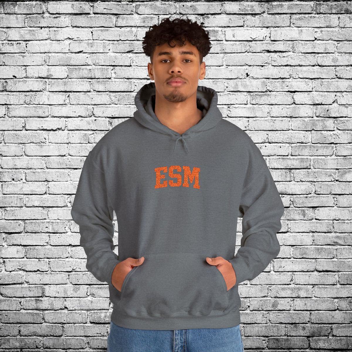 ESM Orange Embroidered Hoodie