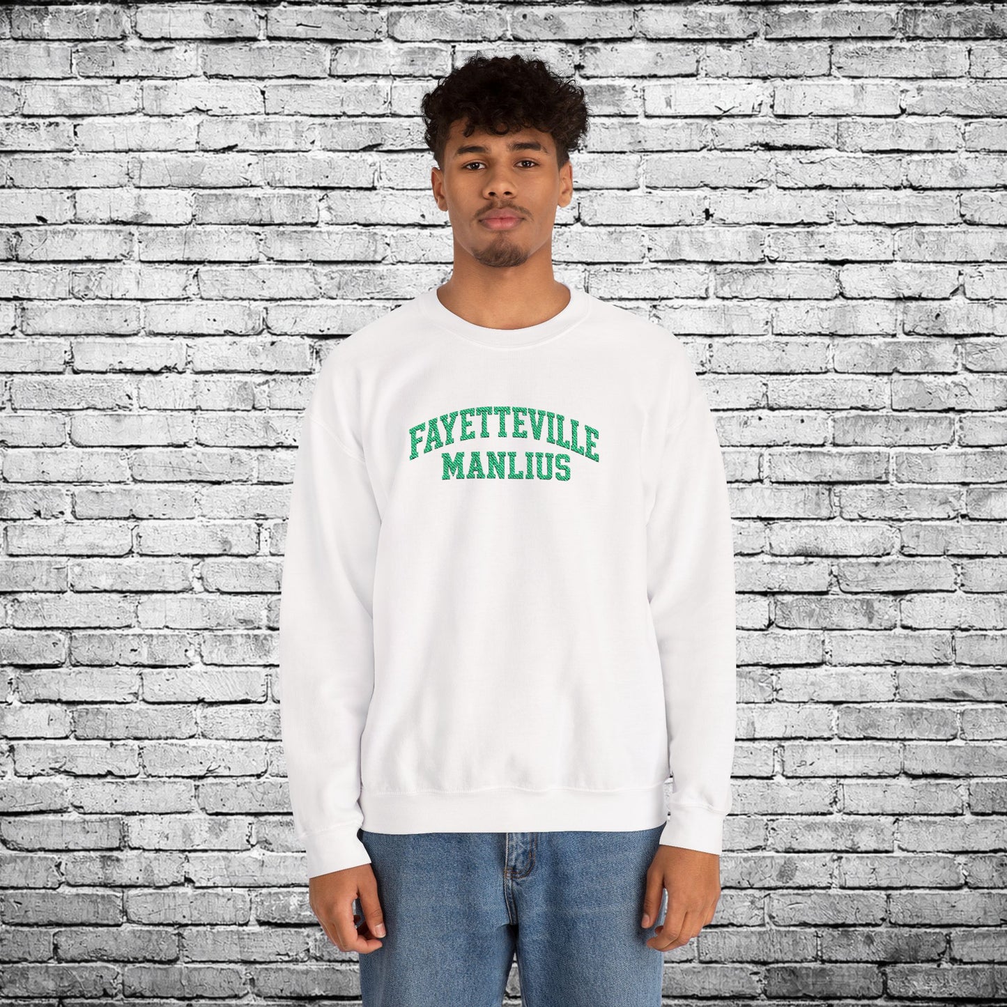 Fayetteville Manlius Green Embroidered Sweatshirt