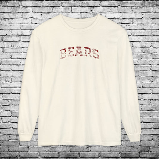 Chittenango Distressed Bears Long Sleeve T - Comfort Colors Brand
